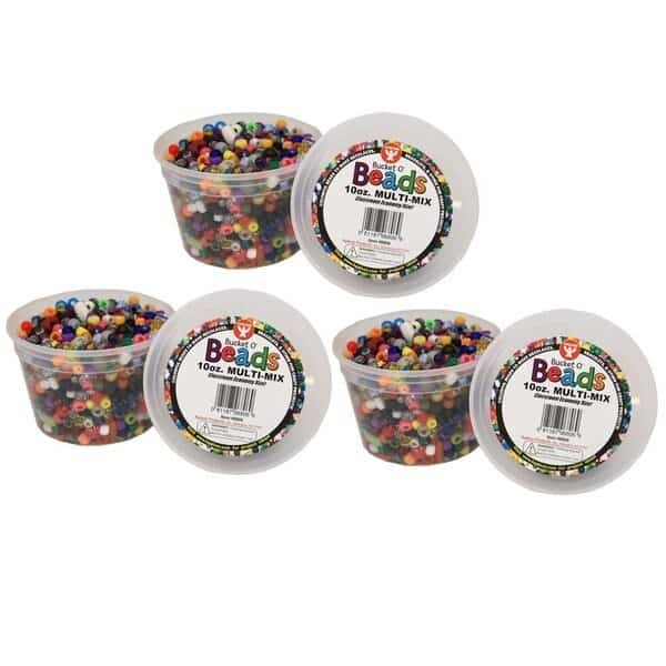 Bucket O Beads, Multi Mix, 10 oz. Per Pack, PK3