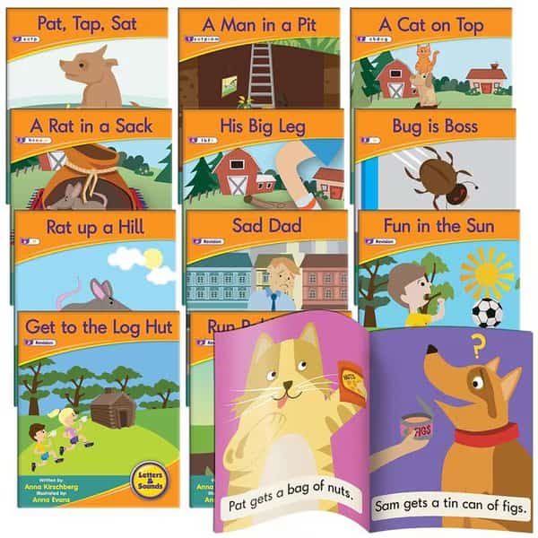 Letters + Sounds Phase 2 Set 1 Fiction, Leveled Reading Books