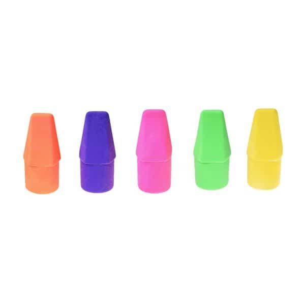 Cap Eraser Bright Colors, 144 Per Pack, PK5, J.R. Moon Pencil Co, Mfr#: 826