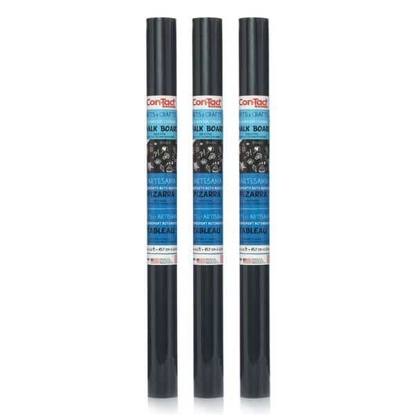 Adhesive Chalkboard Roll, 18in x 6ft, PK3