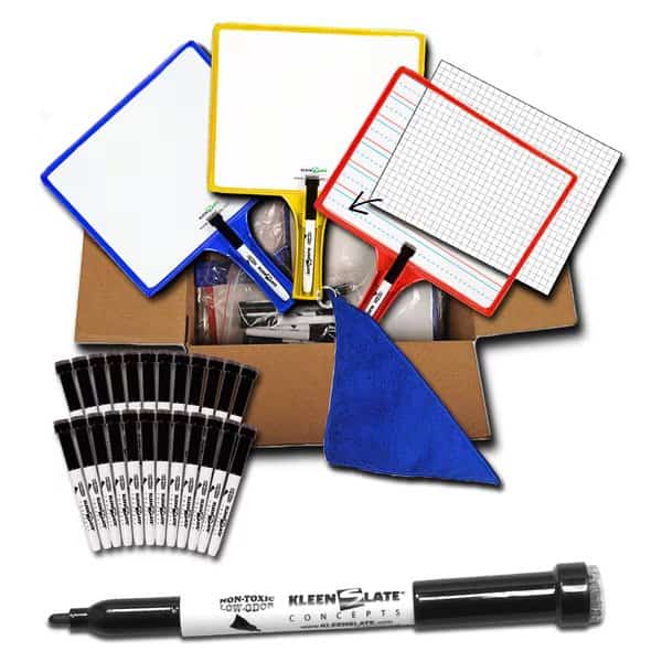 Rectangular Customizable Whiteboards w/Clear Sleeves, 2Sided, PK12
