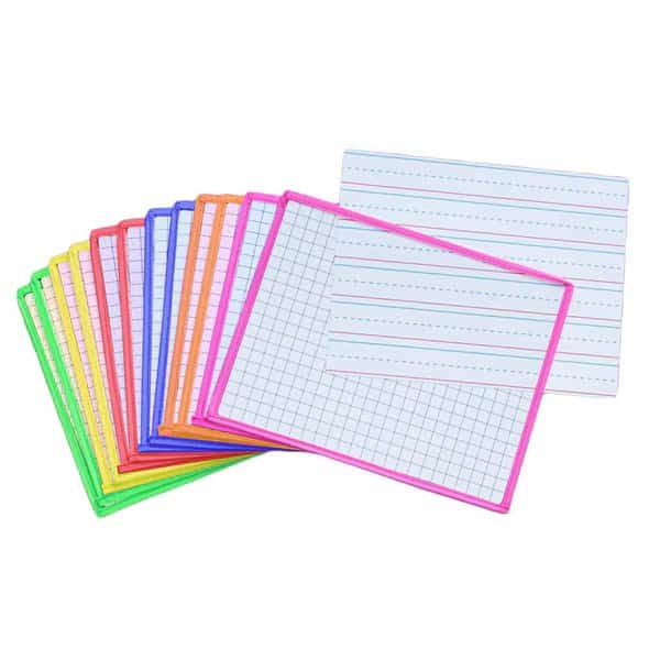 Clear Dry Erase Sleeves, Assorted Colors, PK12
