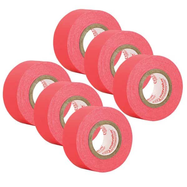 Tape, 1" x 324", Red, PK6