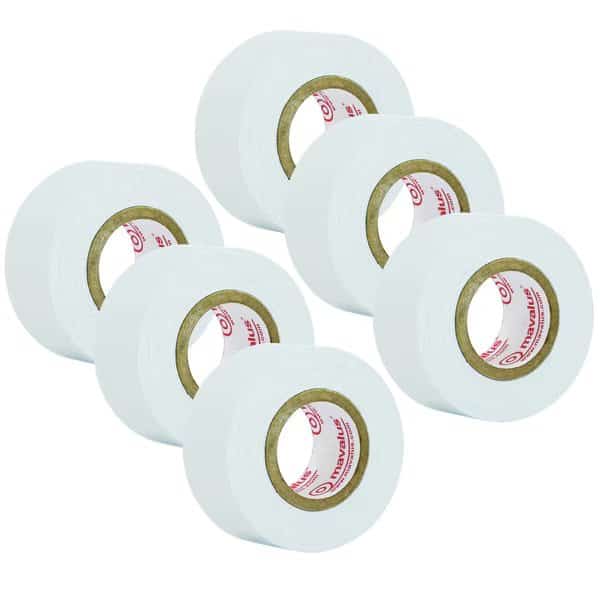 Tape, 1" x 324", White, PK6