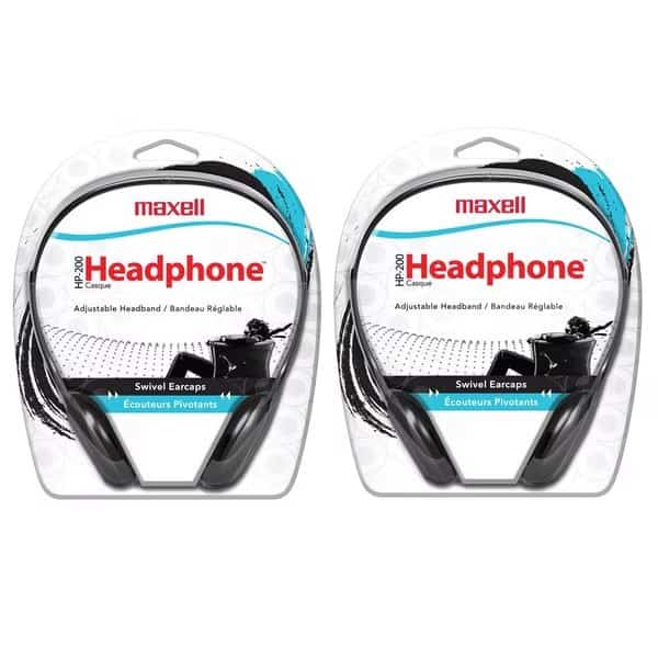 HP-200 Stereo Headphones, PK2
