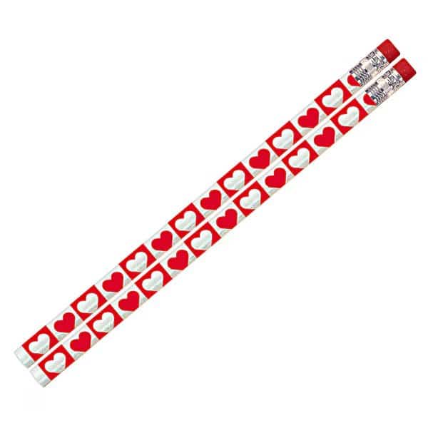 Hearts O Glitter Pencil, PK144