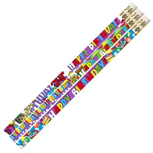 Birthday Supreme Motivational Fun Pencils, PK144, 144PK