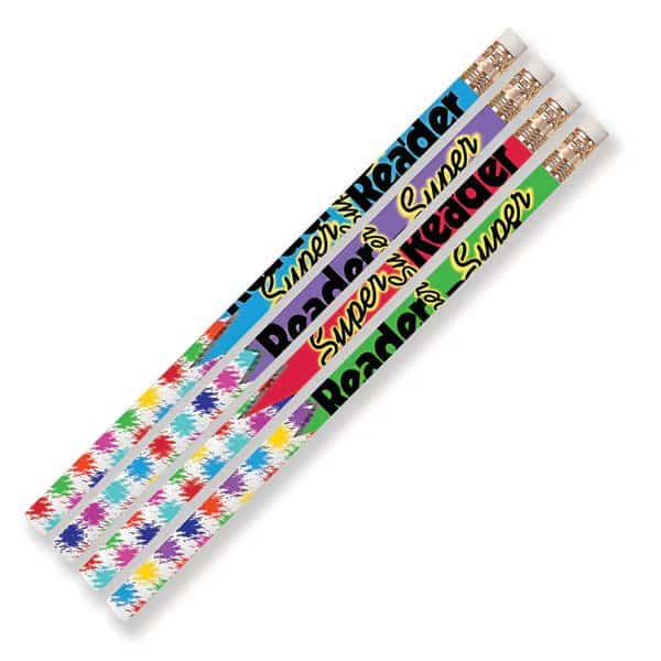 Super Reader Motivational Pencils, PK144