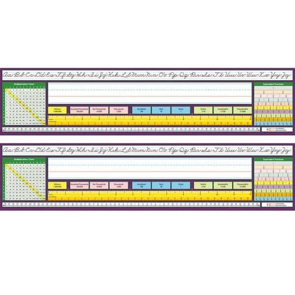 Adhesive Intermediate Cursive Desk Plates, 17.5 x 4, PK72