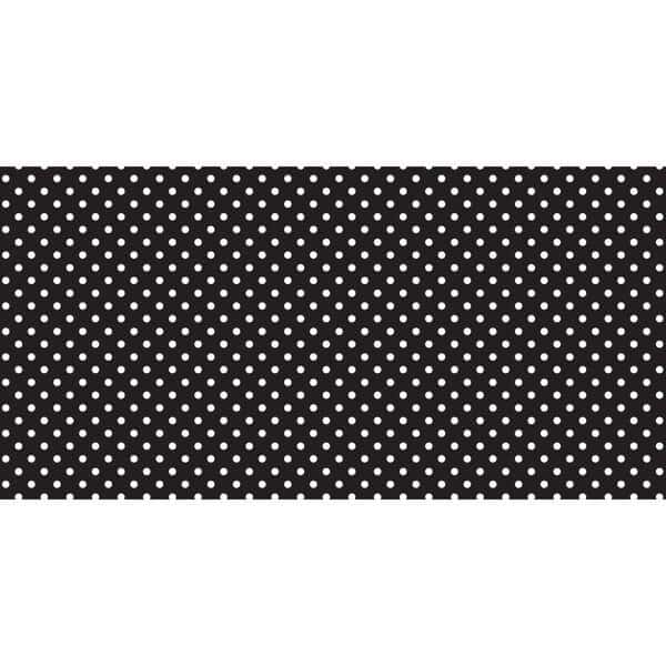 Bulletin Board Art Paper Roll, Classic Dots Blk/Wht, 48in x 50ft
