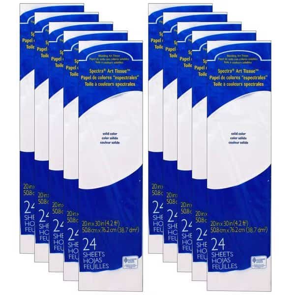 Deluxe Bleeding Art Tissue, White, 20 x 30, PK240