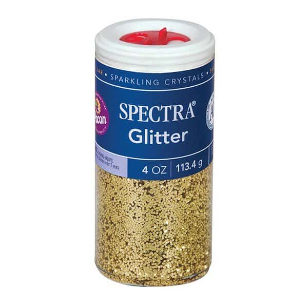 Glitter, Gold, 4 oz. Jars, PK6