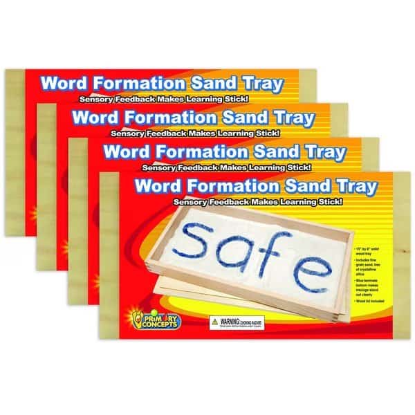 Word Formation Sand Tray, 15inW x 8inL, 4PK