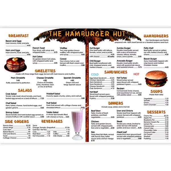 Menu Math: The Hamburger Hut Book, Extra Menus, PK6