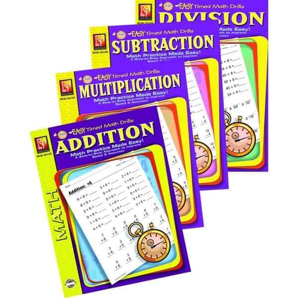 Easy Timed Math Drills Book Set