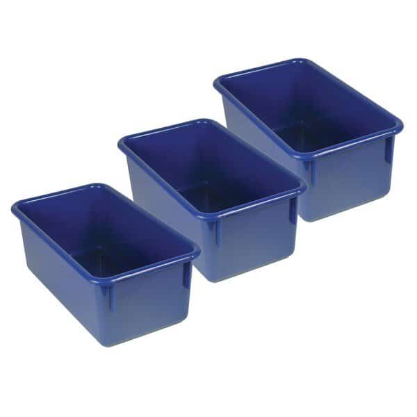 Storage Bin, Blue, 3 PK