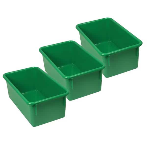 Storage Bin, Green, 3 PK