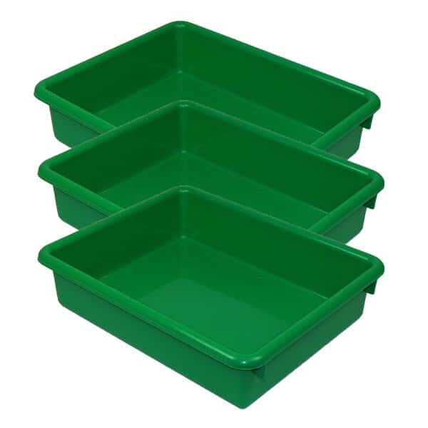 Storage Bin, Green, 3 PK