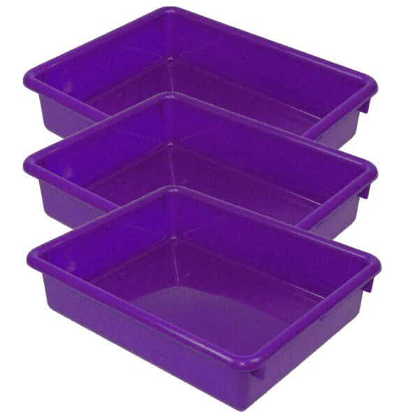 Storage Bin, Purple, 3 PK, Romanoff, Mfr#: ROM15106