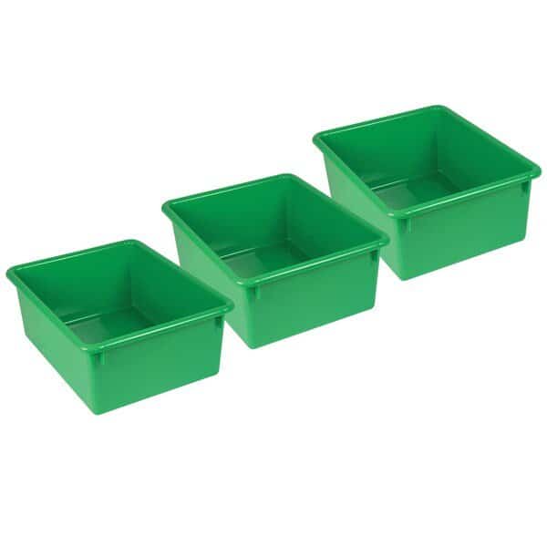 Storage Bin, Green, 3 PK