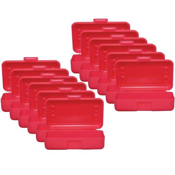 Pencil Box, Red, PK12
