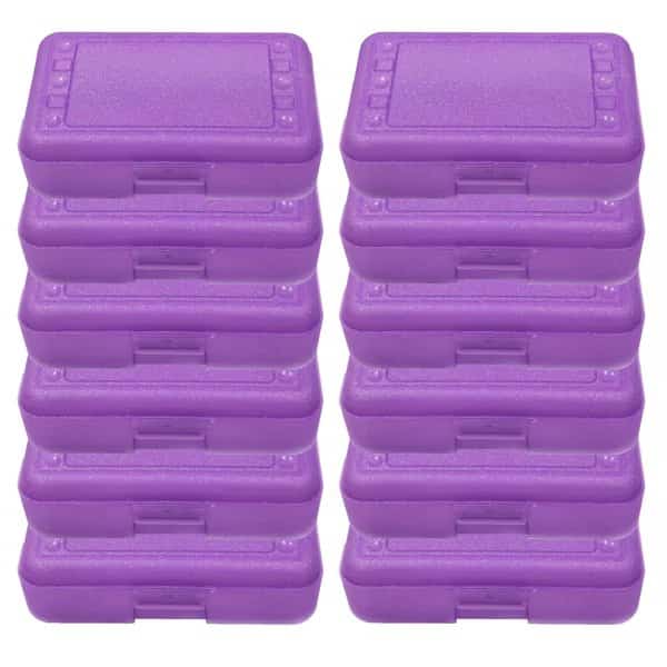 Pencil Box, Purple Sparkle, PK12