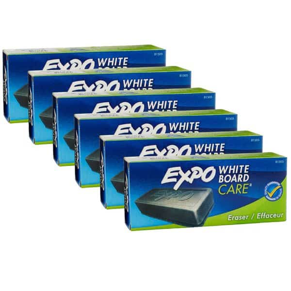 Expo White Board Eraser, PK6