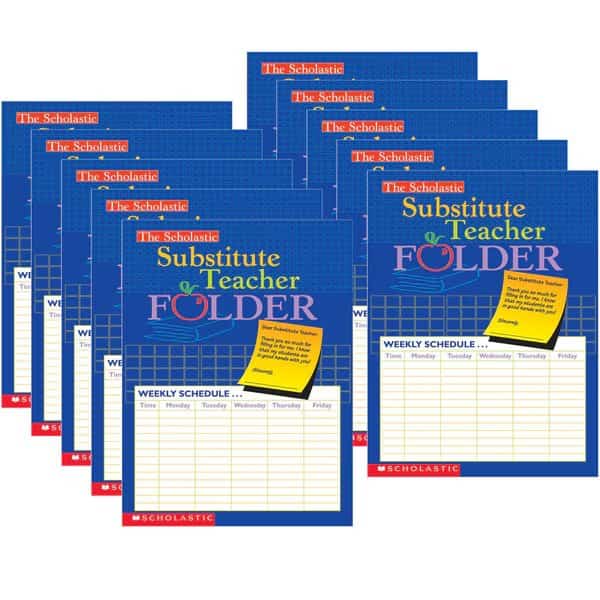 Substitute Teacher Folder, PK10