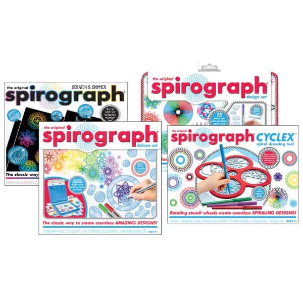 Spirograph Original, Cyclex, Scratch + Shimmer and Design Tin Sets, Spirograph, Mfr#: SMESPIROGRAPHKT