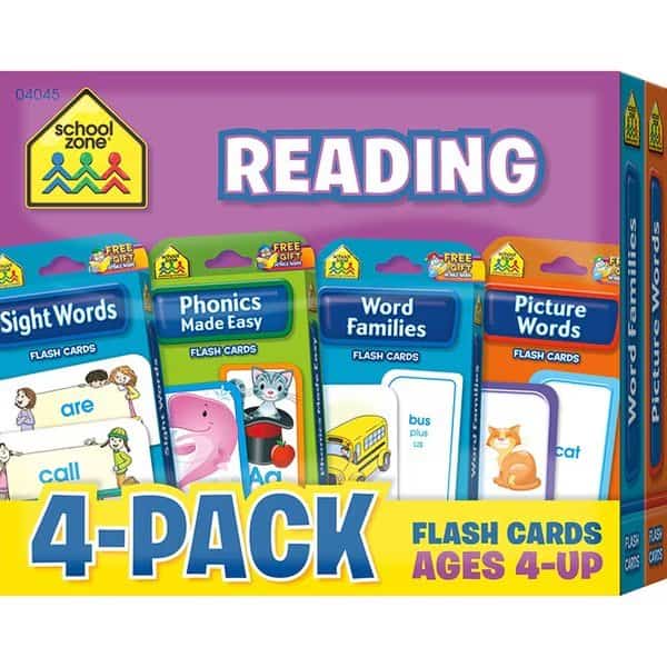 Reading Flash Card Set, PK4