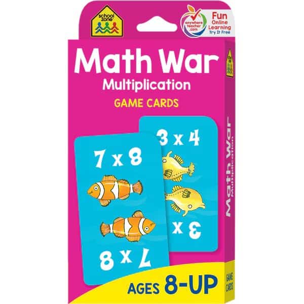 Math War Multiplication Game Cards, PK6