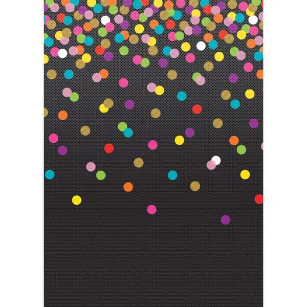 Better Than Paper Bulletin Board Roll, 4x12ft, Confetti/Blk, PK4