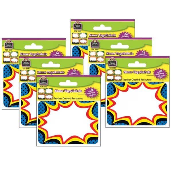 Superhero Name Tags/Labels, PK216