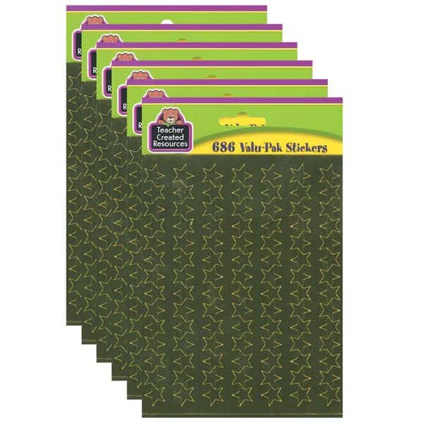 Gold Foil Star Stickers Valu-Pak, PK4116