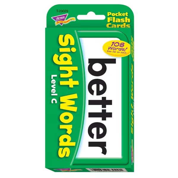 Sight Words - Level C Pocket Flash Cards