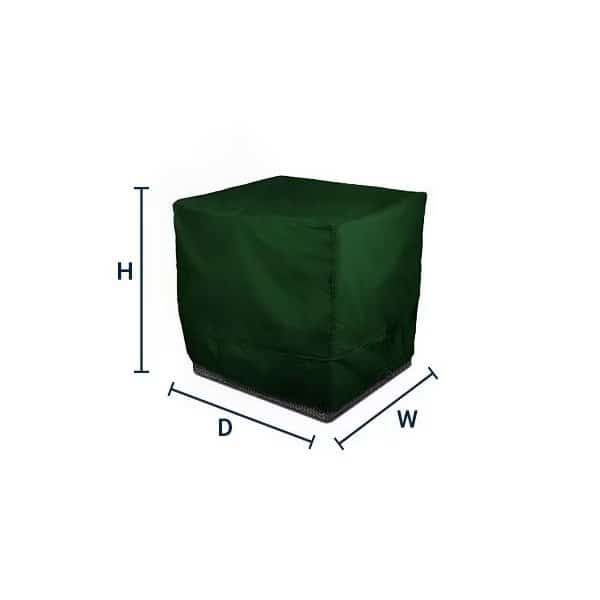 Meridian Modular Sectional Club Chair Cover, Hunter Green, 34 in L x 34 in W x 30 in H