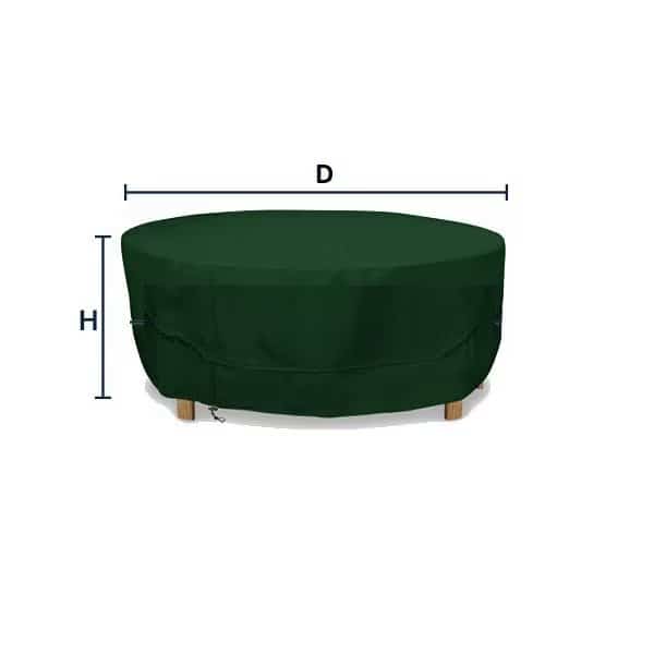 Meridian Round Table, Hunter Green, 76 in L x 76 in W x 30 in H