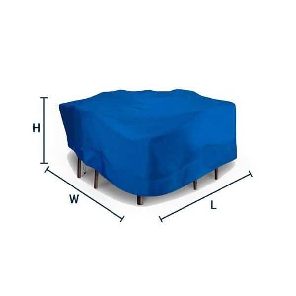 Meridian Square Table, Royal Blue, 56 in L x 25.5 in W x 56 in H