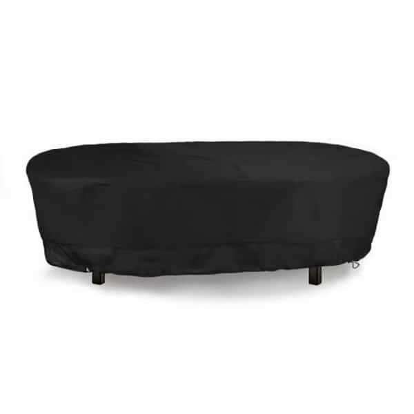 Meridian Oval Table Set Cover, Black, 88 in L x 25 in W x 60 in H