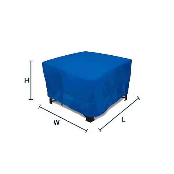 Meridian Square Table/Firepit Cover, Royal Blue, 42 in L x 42 in W x 25.5 in H