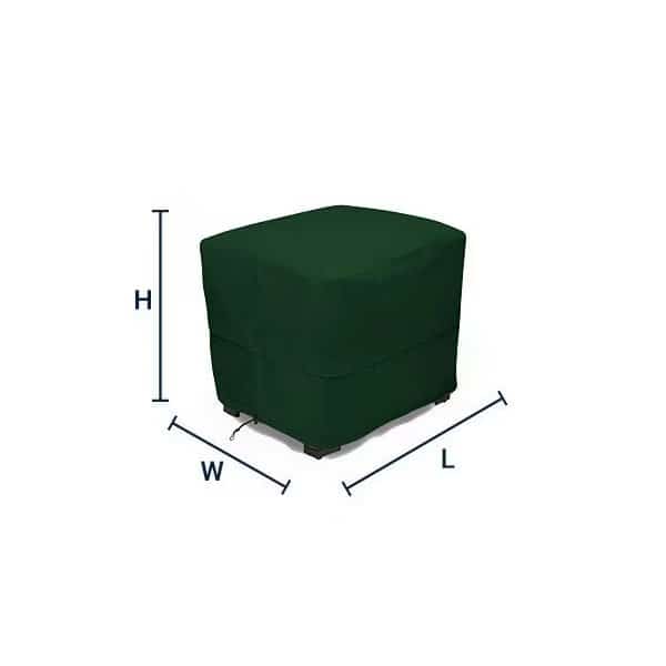 MERIDIAN Series, Square Ottoman Cover - Khaki, 21L x 21W x 17H
