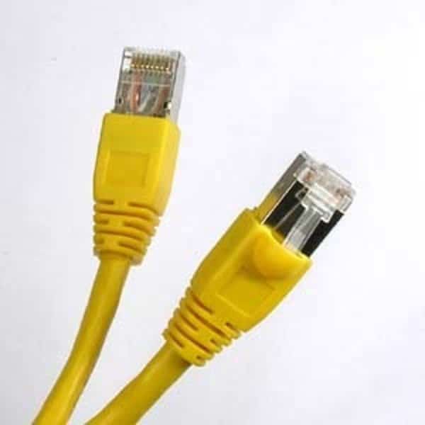 CAT6A Shielded (SSTP) Ethernet Network Booted Cable- 1ft- Yellow