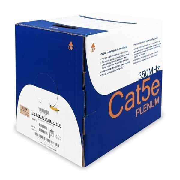 CAT5e Solid Cable Plenum UL/ETL/CSA- 1000ft- Orange