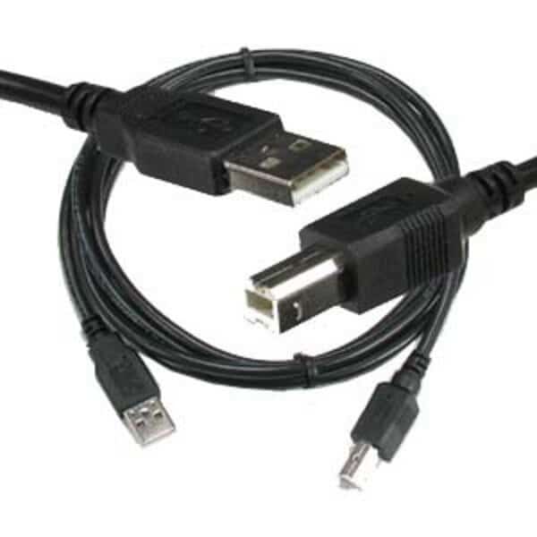 A-Male to B-Male USB2.0 Cable- 6Ft- Black
