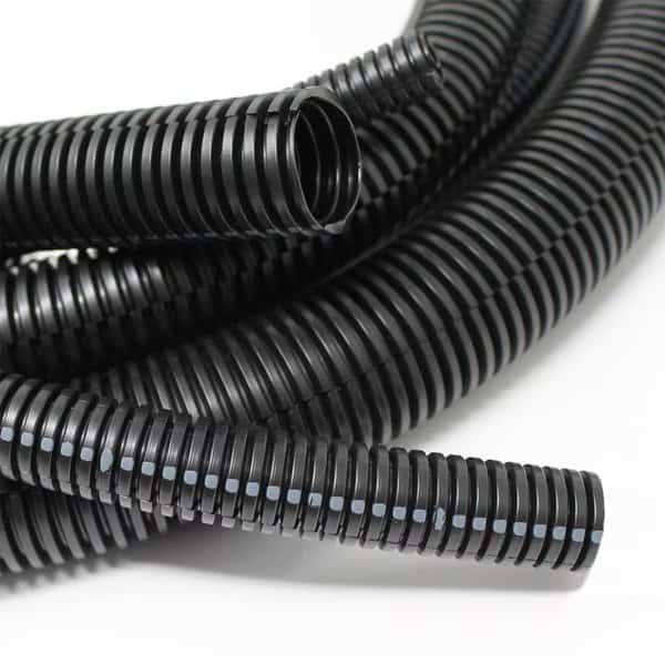 Split Nylon Wire Loom Tubing- 1/4" x 25ft- Black