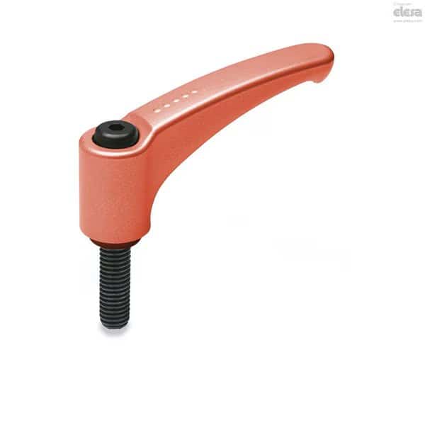 Black-oxide steel clamping element, threaded screw, ERM.44 p-M6x25-C2