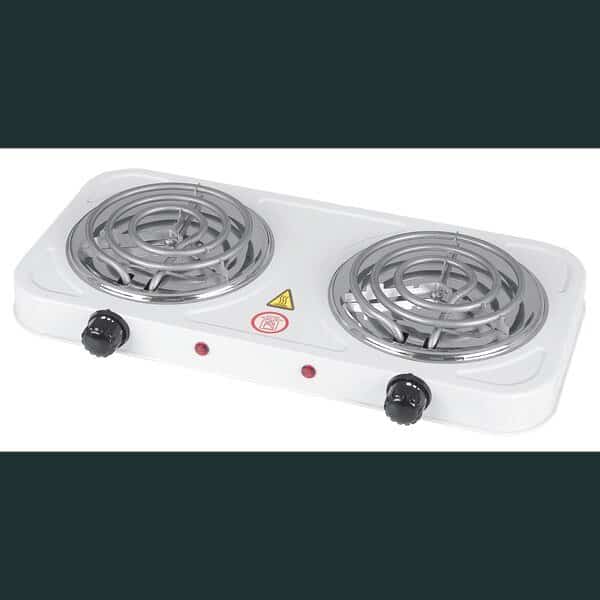 Electric Double Burner - White