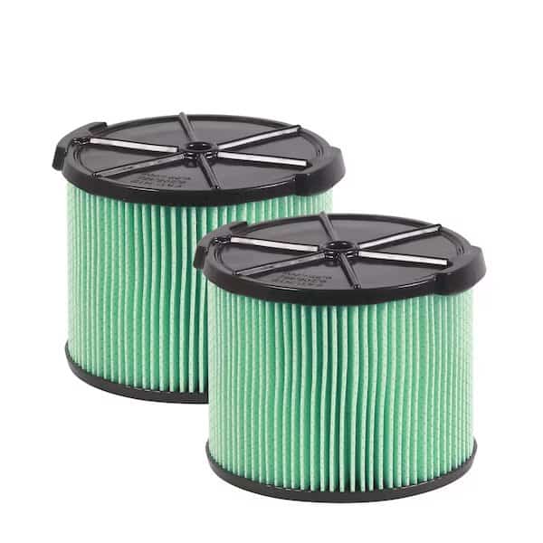 2pk HEPA Media Replacement Filter for 3-4 Gallon Wet/Dry Shop Vacuum, 2PK