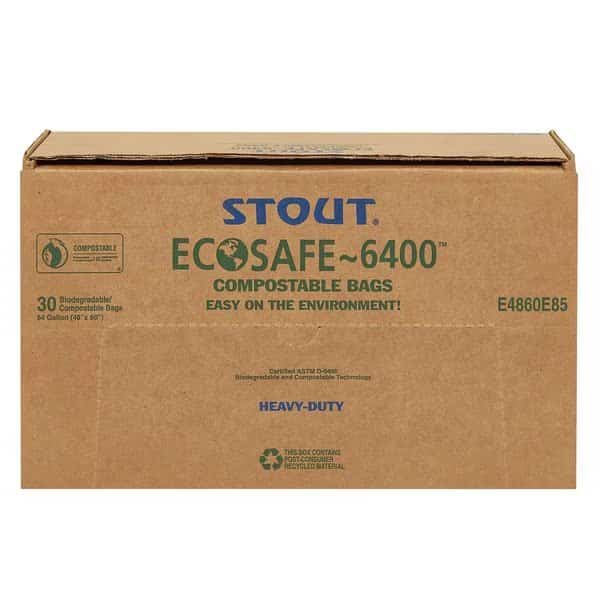 64 gal Trash Bags, Green, 48 PK