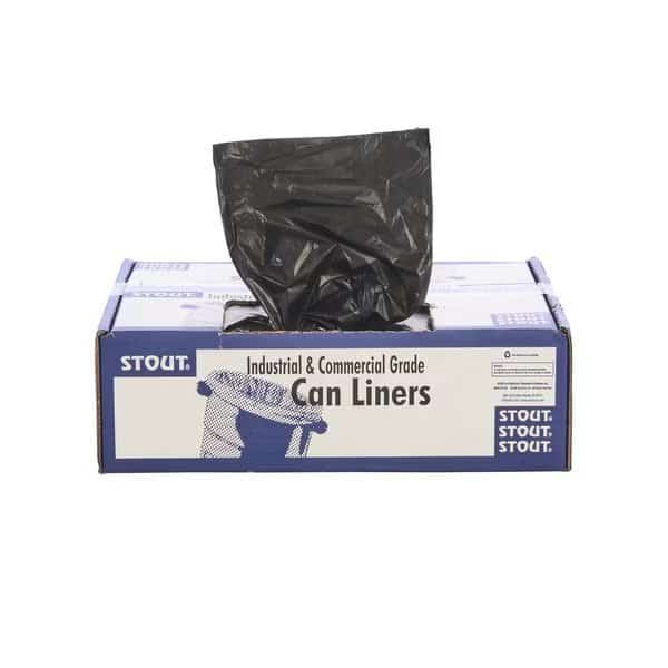 60 gal Trash Bags, 1.5 Mil, Brown/Black, 100 PK